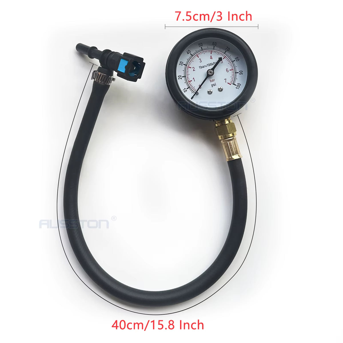Fuel Pressure Test Kit 0-100 PSI with Quick Connect Adapters – image 4