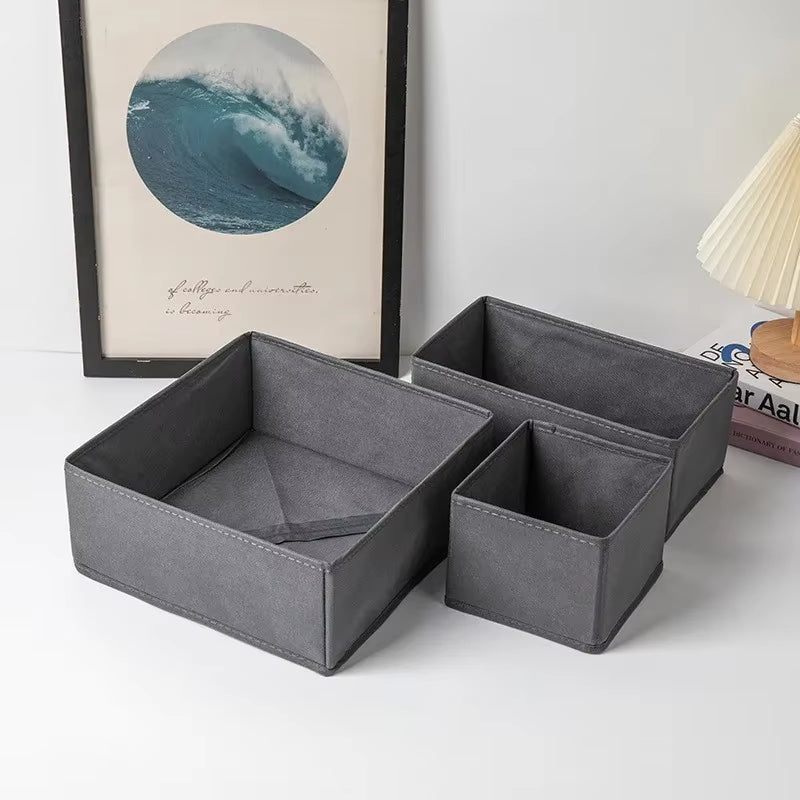 Clothes Storage Boxes – 3-Piece Foldable Drawer Organizers – image 5