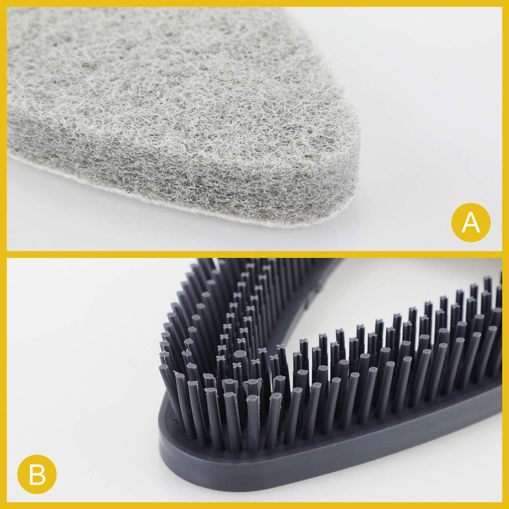 Tub Tile Scrubber Brush, 2-in-1 with 50 in Pole and Scouring Pads – image 2