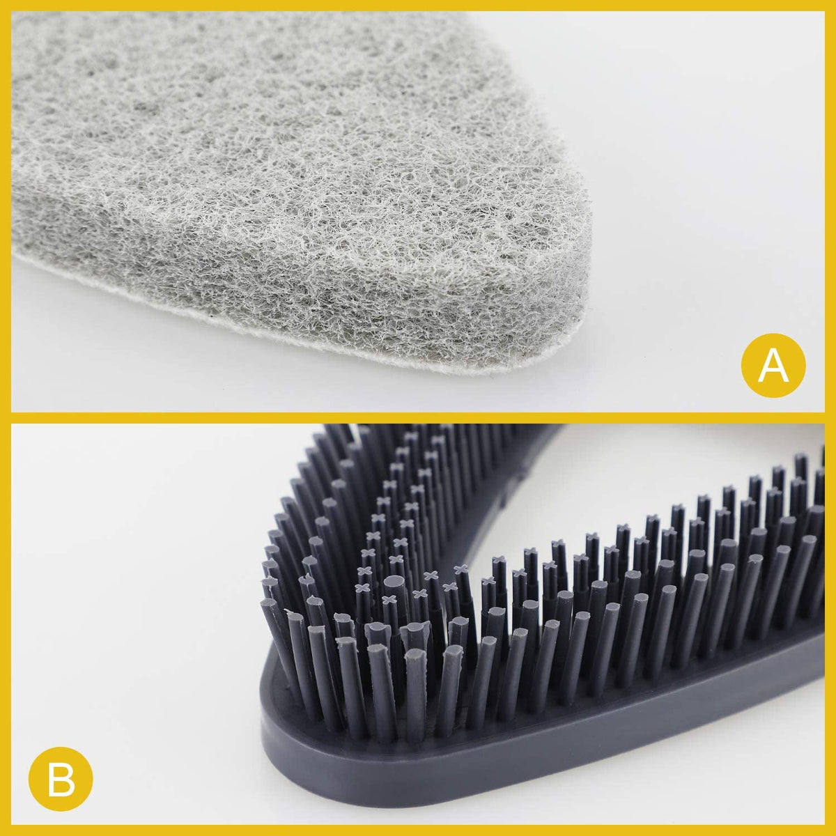 Tub Tile Scrubber Brush, 2-in-1 with 50 in Pole and Scouring Pads – image 2