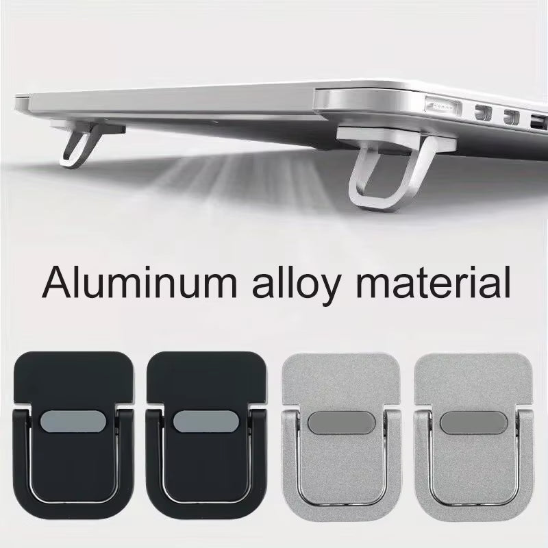 Mini Laptop Stand Set of 2, Adhesive Metal Kickstand
