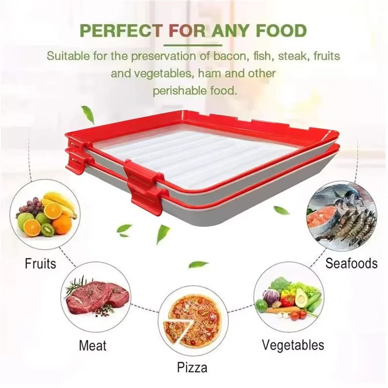 Reusable Food Preservation Tray with Elastic Lid – image 6