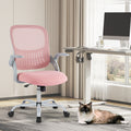 Tall Drafting Chair with Adjustable Foot Ring for Standing Desks, Pink – image 1