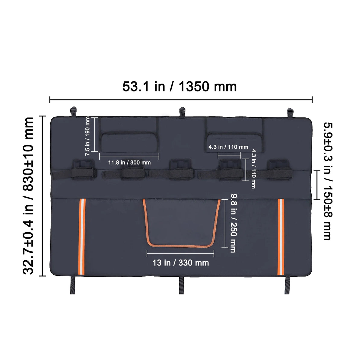 Tailgate Bike Pad 53 in, Carries 5 Bikes, Mid-Size Pickups – image 8