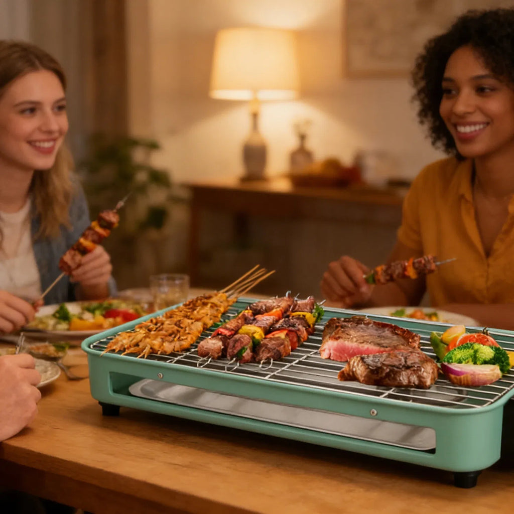 2-in-1 Electric Grill and Crepe Maker, 2000W with 3 Raclette Trays – image 5
