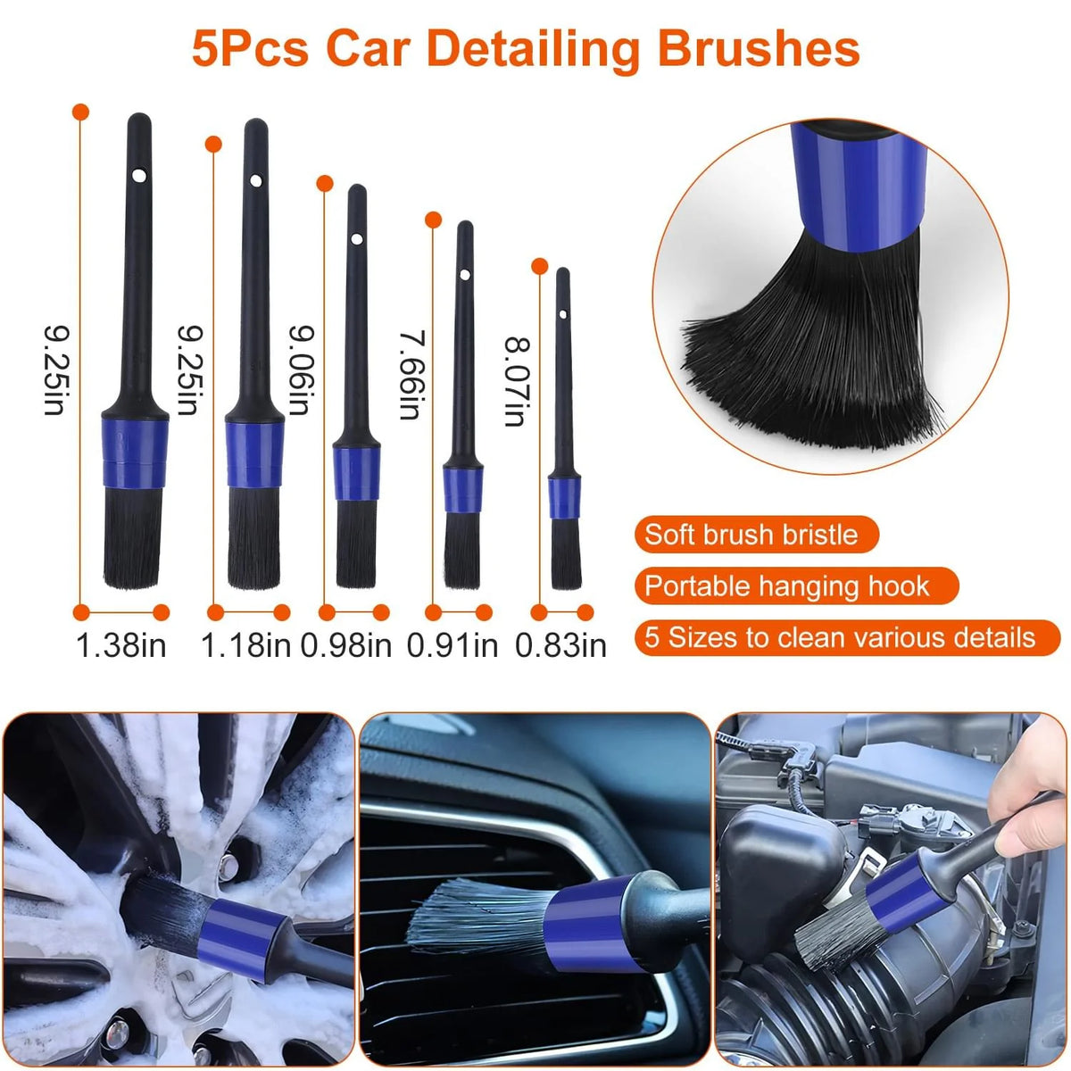 Car Detailing Brush Kit 26 Pcs Drill Brush and Buffing Pads – image 7