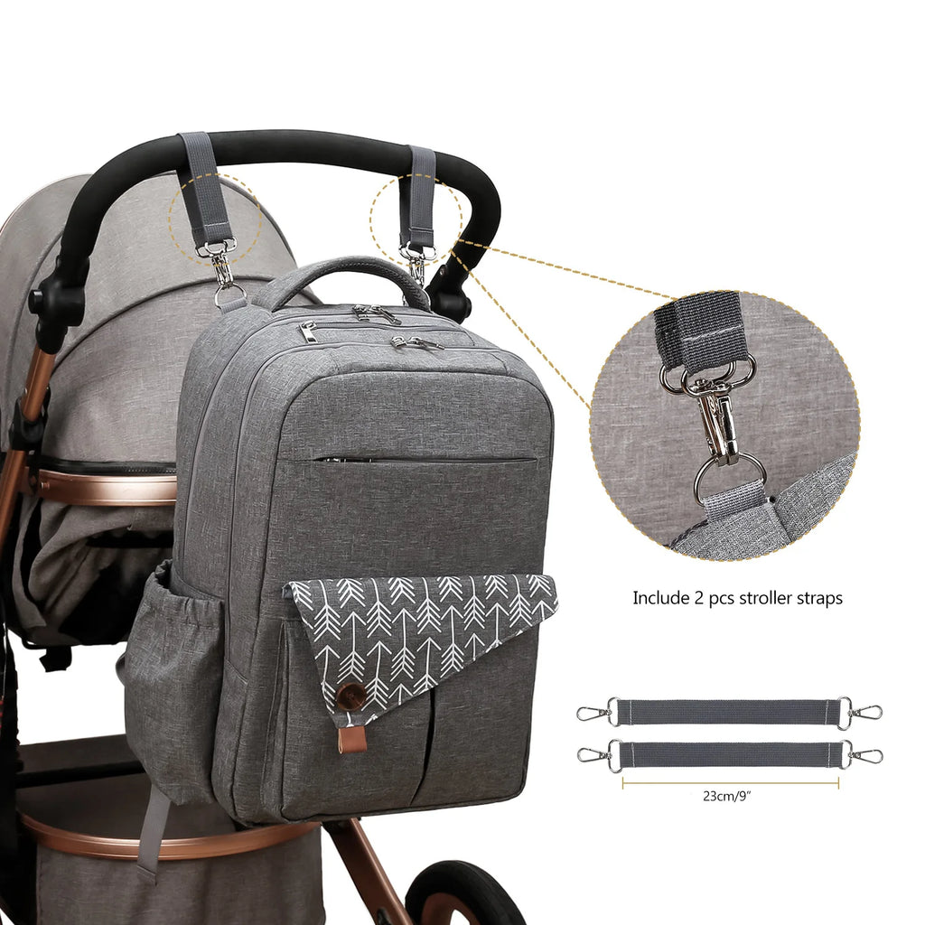 Large Water-Repellent Diaper Bag Backpack with Padded Straps – image 3