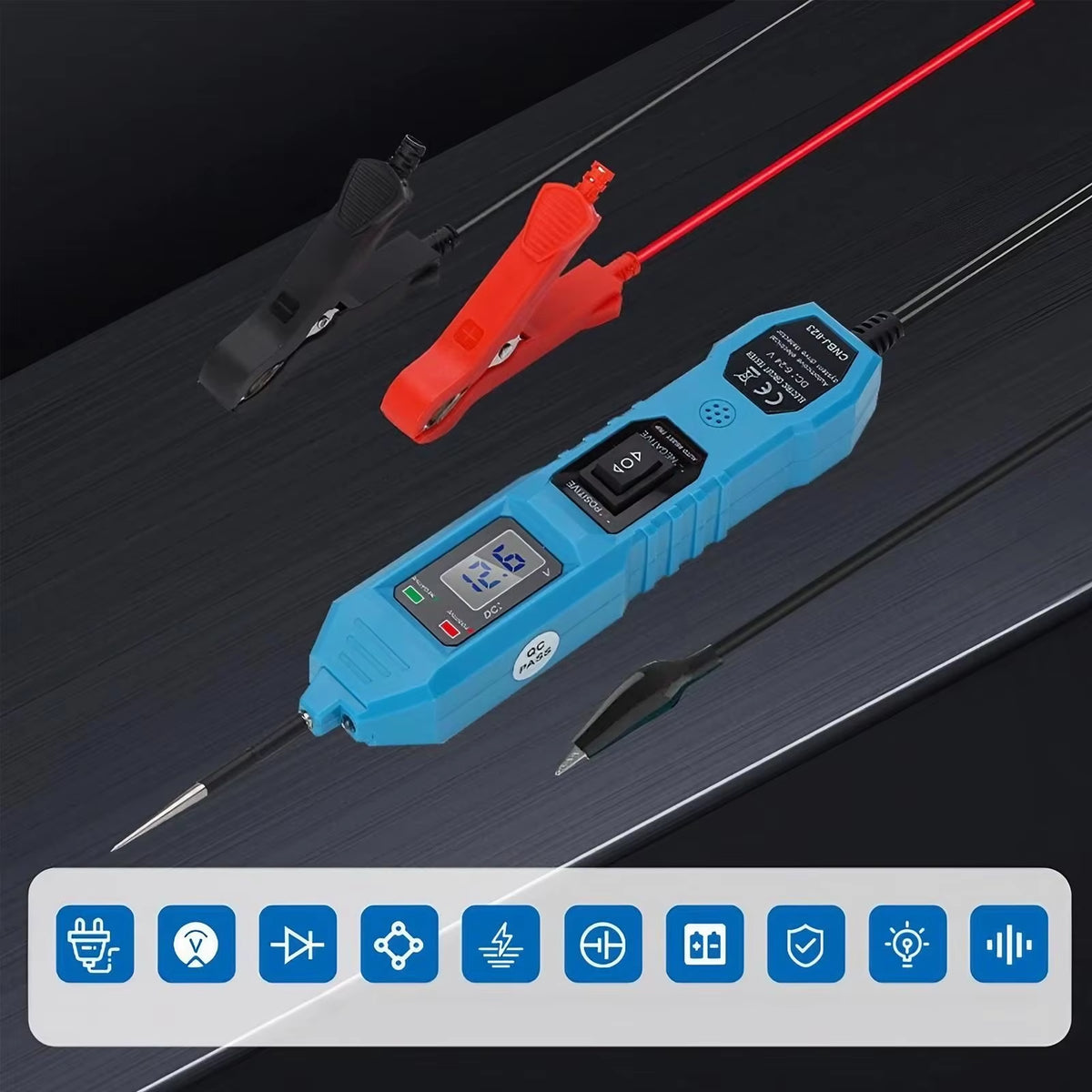 Automotive Power Probe Circuit Tester with LCD, 12V/24V, 14.8 ft Lead – image 6