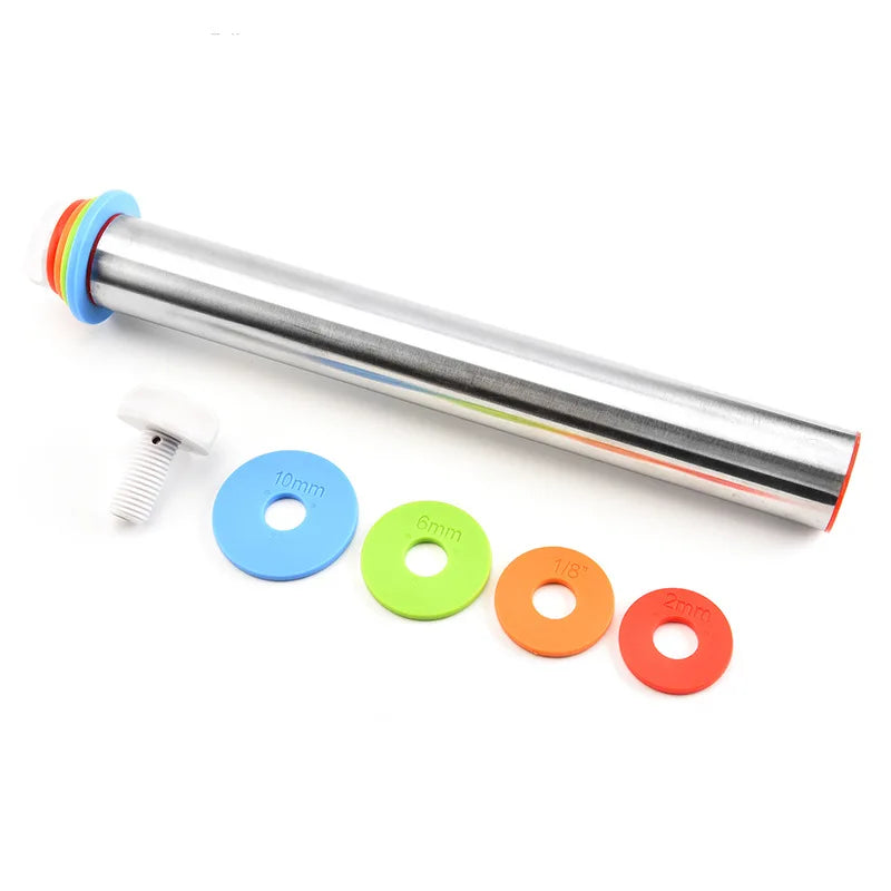 Adjustable Rolling Pin 43Cm - Stainless Steel Fondant Roller
