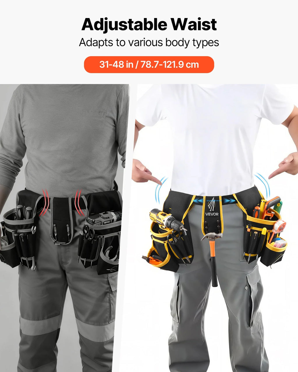 Magnetic Tool Belt – 28 Pocket Heavy-Duty Work Pouch – image 4