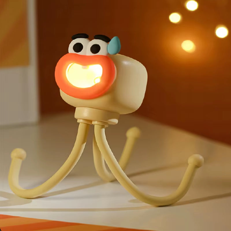 Flexible Octopus Night Light - Mini Bendable LED Reading Lamp