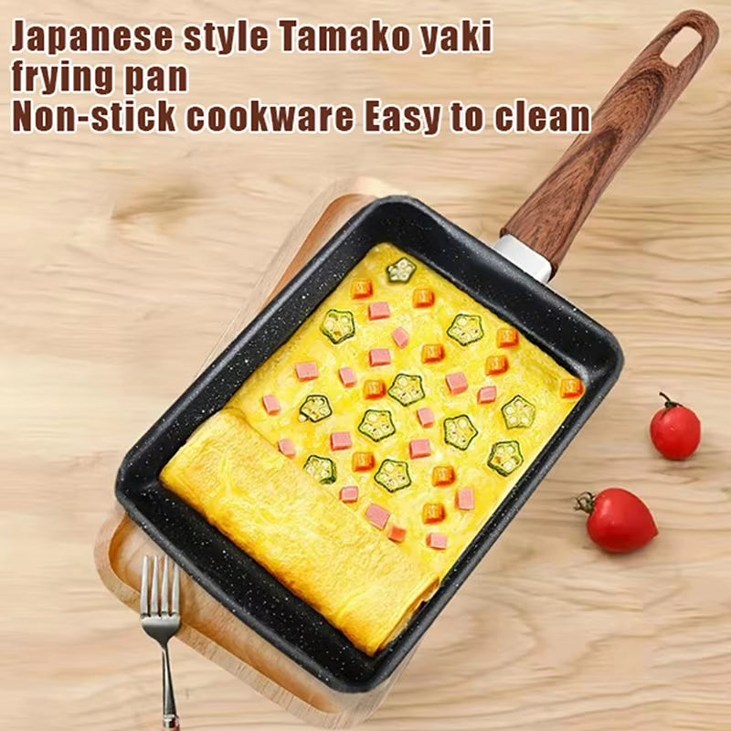 Tamagoyaki Pan Set – Nonstick Rectangle Omelette Egg Pan – image 2