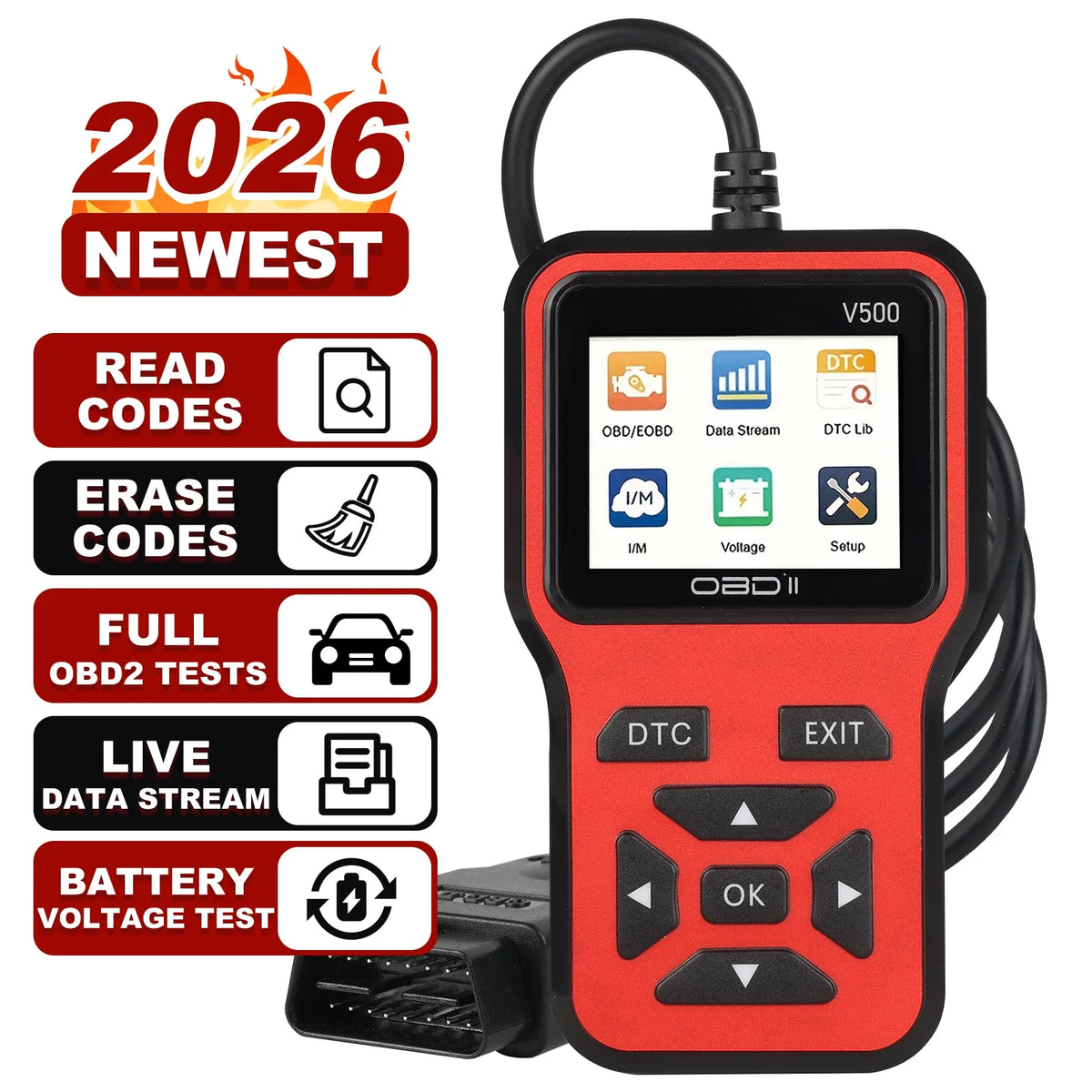 OBD2 Scanner V500 – Color Screen Code Reader with Live Data – image 9