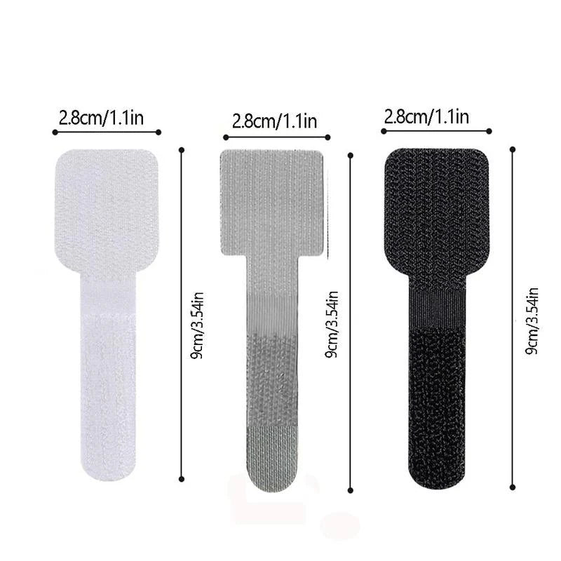Cable Management Straps, Self-Adhesive Reusable Ties, 10 Pack – image 9