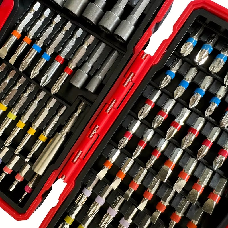 Impact Driver Bit Set 83 Pcs – S2 Steel with Magnetic Nut Driver – image 4