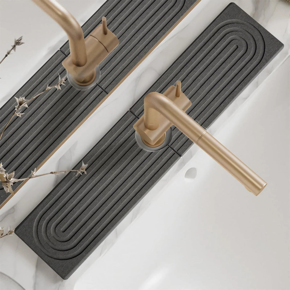 Diatomite Faucet Mat - Quick-Dry Stone Sink Splash Tray – image 9