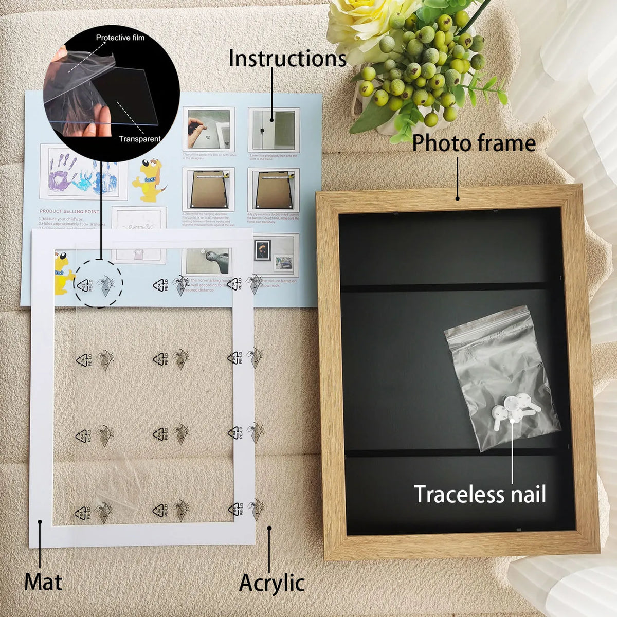 Art Frame A4 Magnetic Front-Opening, Stores 100 Sheets – image 5