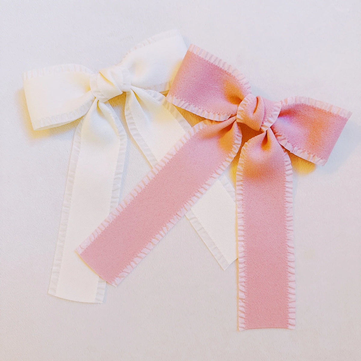 Bow Hair Clip Set – 2 Pack, Black & White – image 5