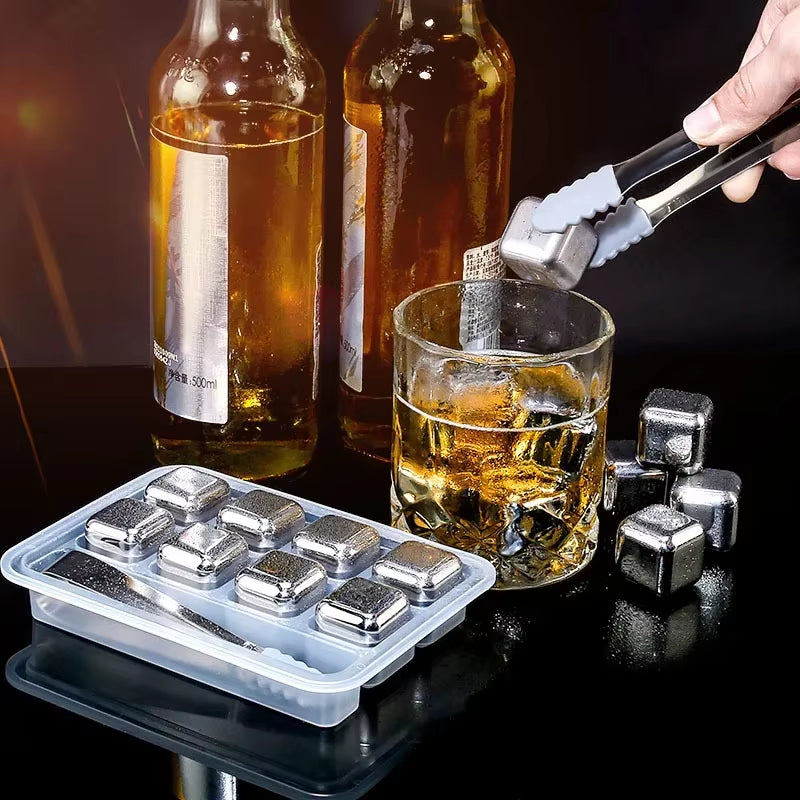 Stainless Steel Ice Cubes – Reusable Whiskey Chilling Stones – image 2