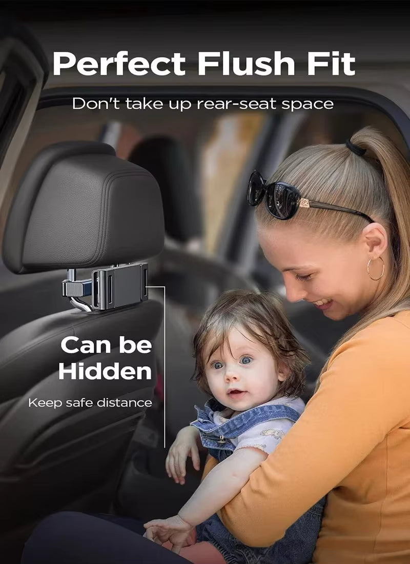 Car Headrest Tablet Holder – Stretchable Back Seat Mount – image 6