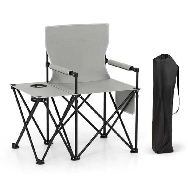 Oversized Folding Camping Chair with Side Table, 330 lb Capacity – image 1