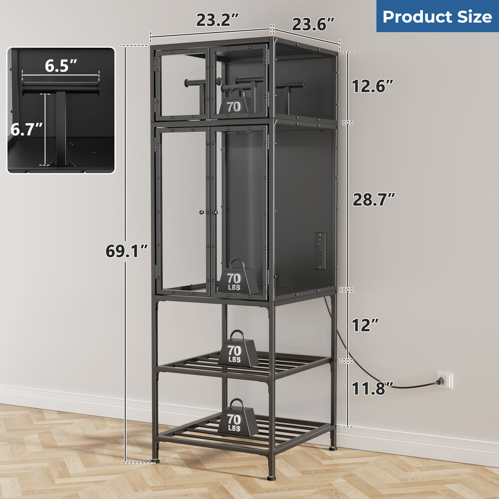 Enclosed 3D Printer Cabinet with Acrylic Doors and Filament Storage – image 3