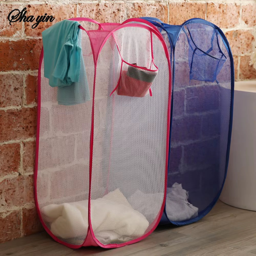 Mesh Laundry Basket - Foldable Breathable Hamper, 40 x 40 x 70 cm – image 2