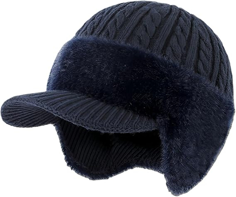 Trapper Hat, Warm Knitted Winter Hat with Ear Flaps, Unisex