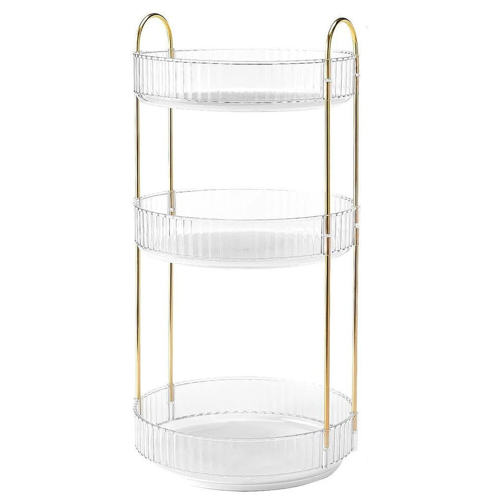 Rotating Makeup Organizer, 3 Tier 360 Degree Countertop Shelf – image 7