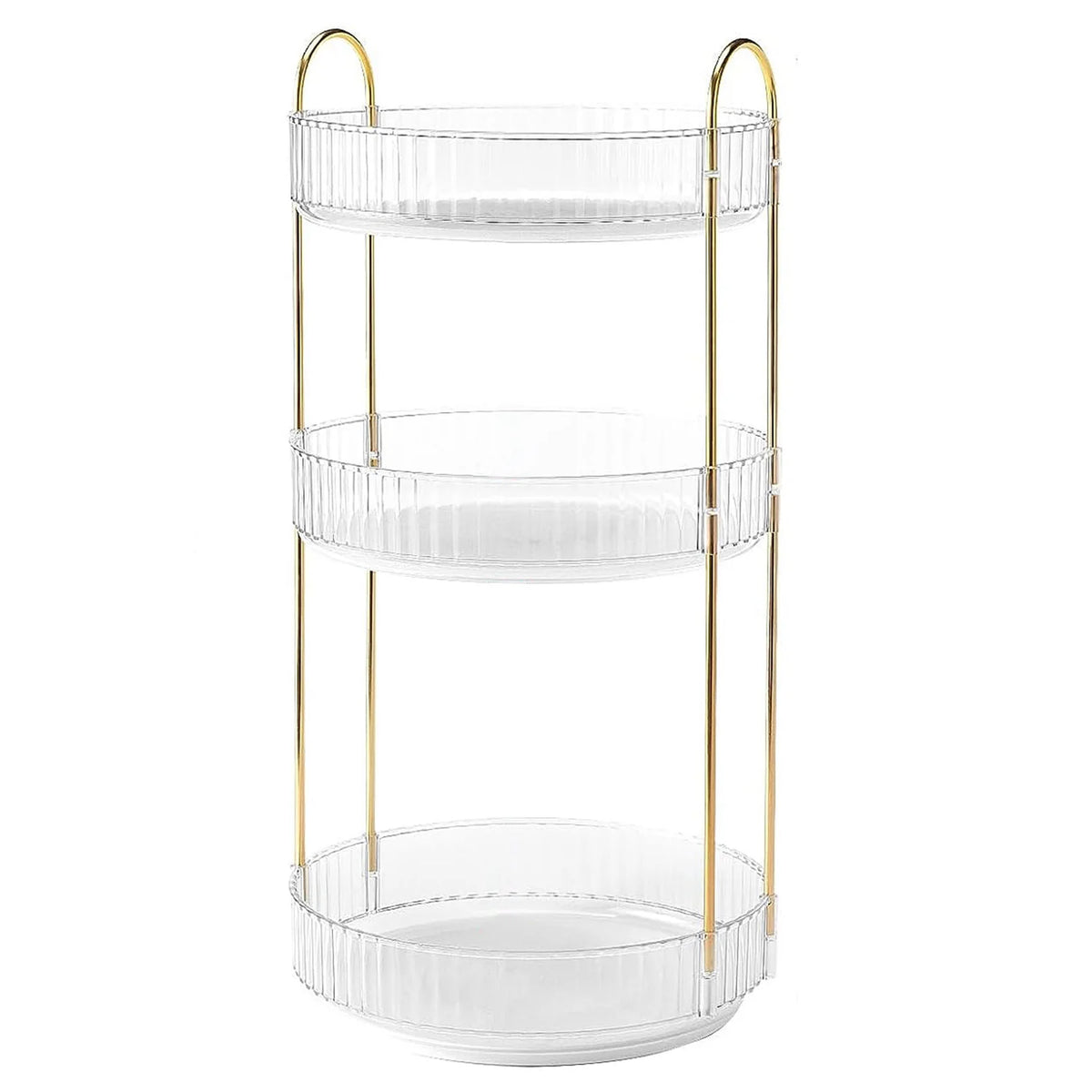 Rotating Makeup Organizer, 3-Tier 360° Perfume and Cosmetic Tray – image 7