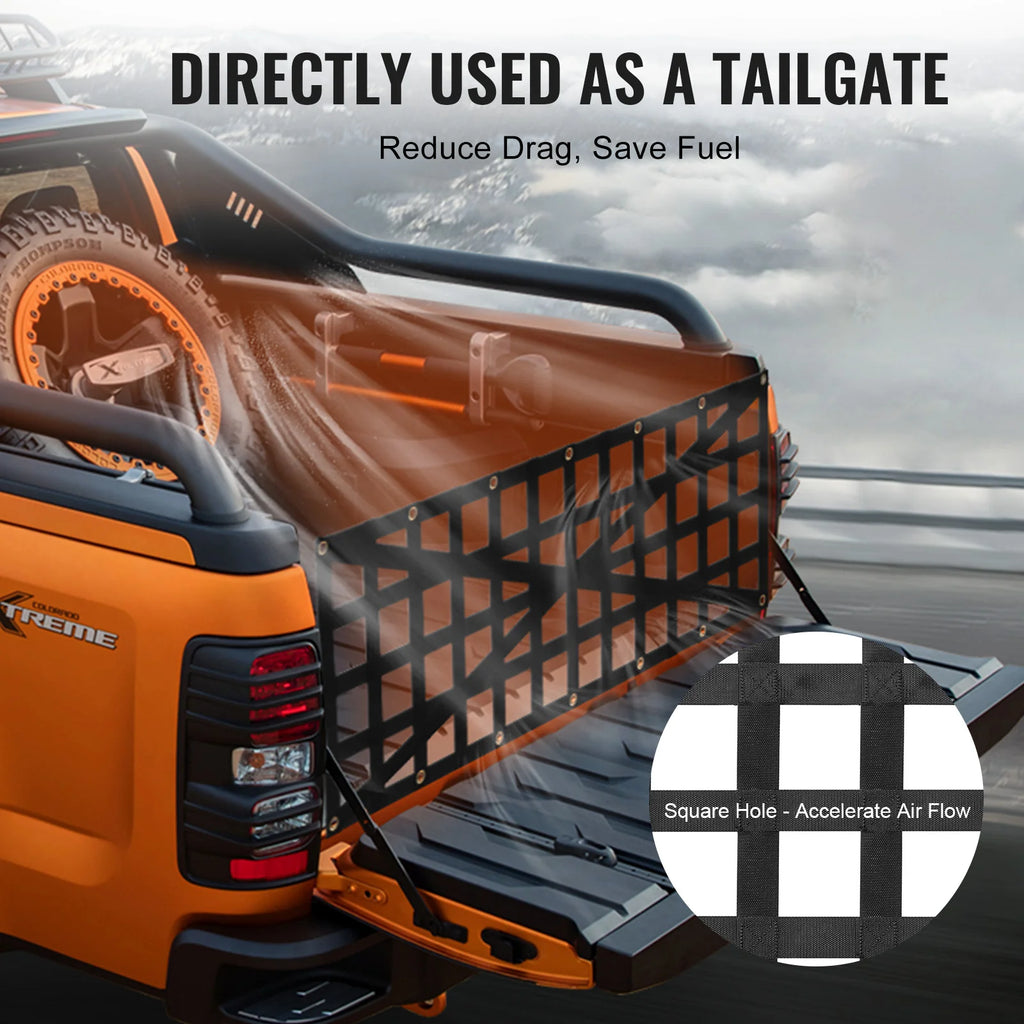 Tailgate Net 54 x 18 in, Heavy Duty Truck Bed Cargo Net with 4 Straps – image 5