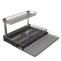 Under Sink Organizer, L-Shaped 2-Tier Pull-Out Sliding Drawer