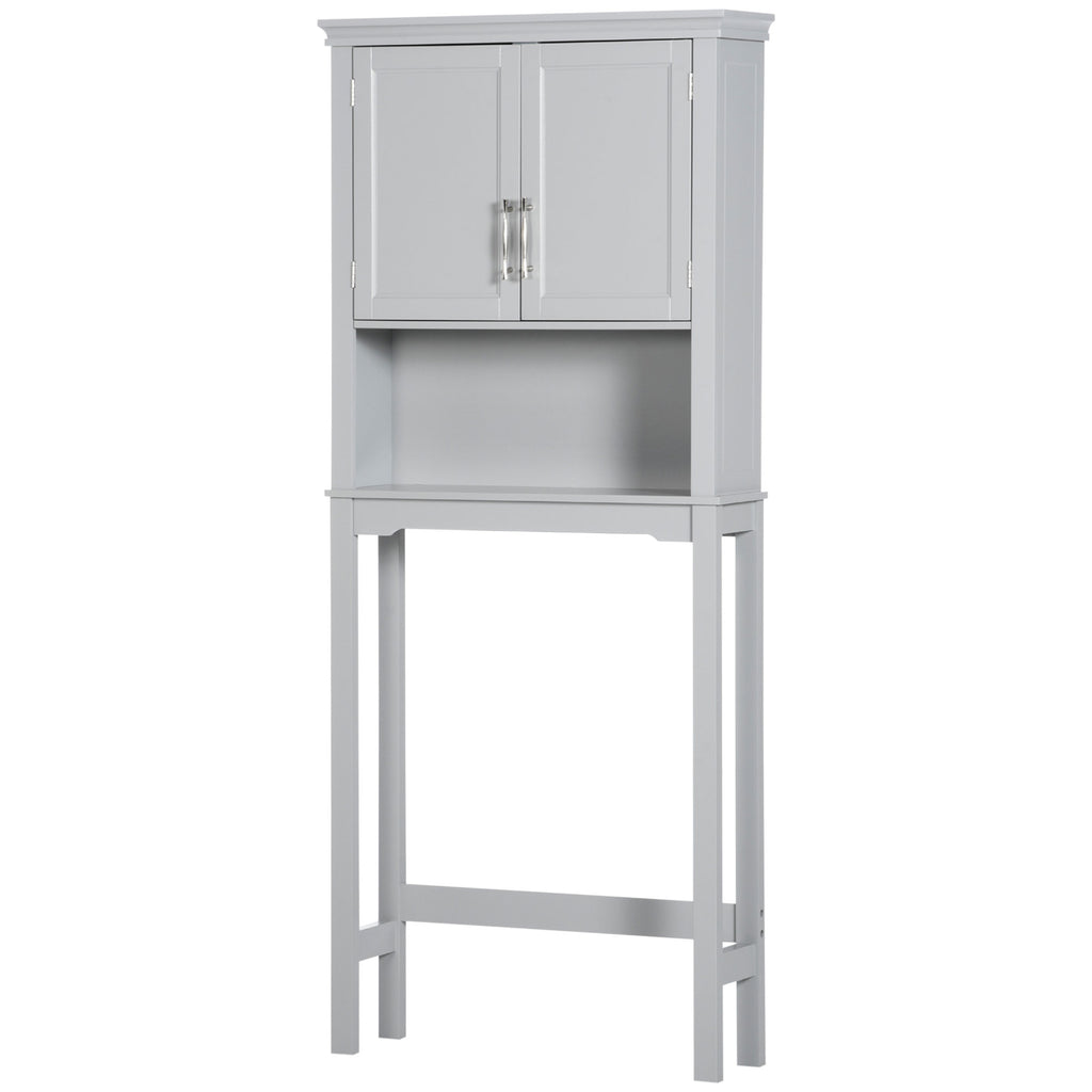 Over the Toilet Storage Cabinet with Shaker Doors, Grey