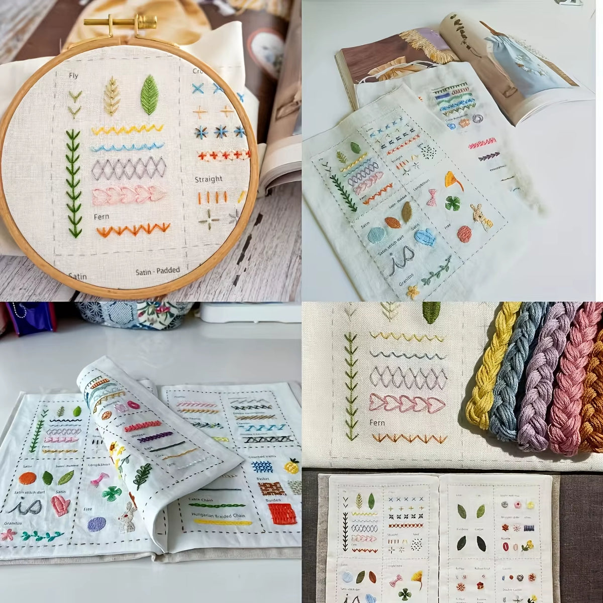 Embroidery Kit with Stitch Book - Beginner Hand Embroidery Set – image 3