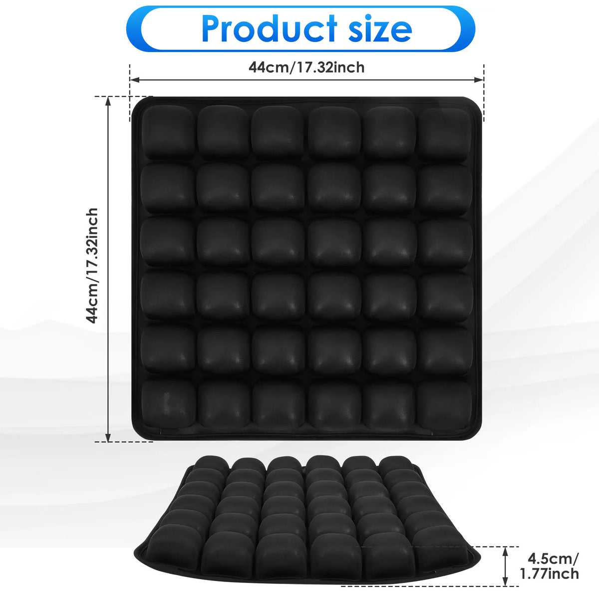 Inflatable Seat Cushion - Breathable 3D Air Cushion for Car & Office Chair