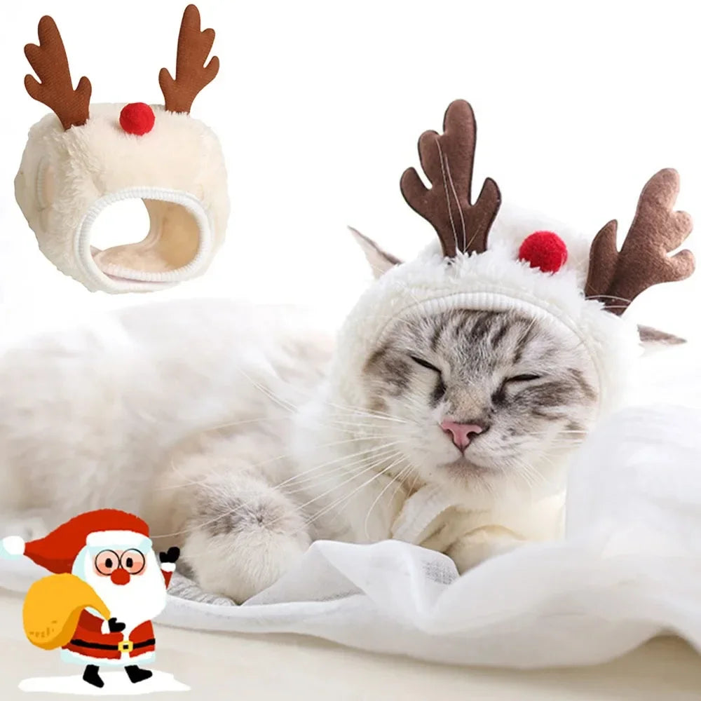 Christmas Pet Costume Set - Santa Hat & Scarf for Cats & Dogs