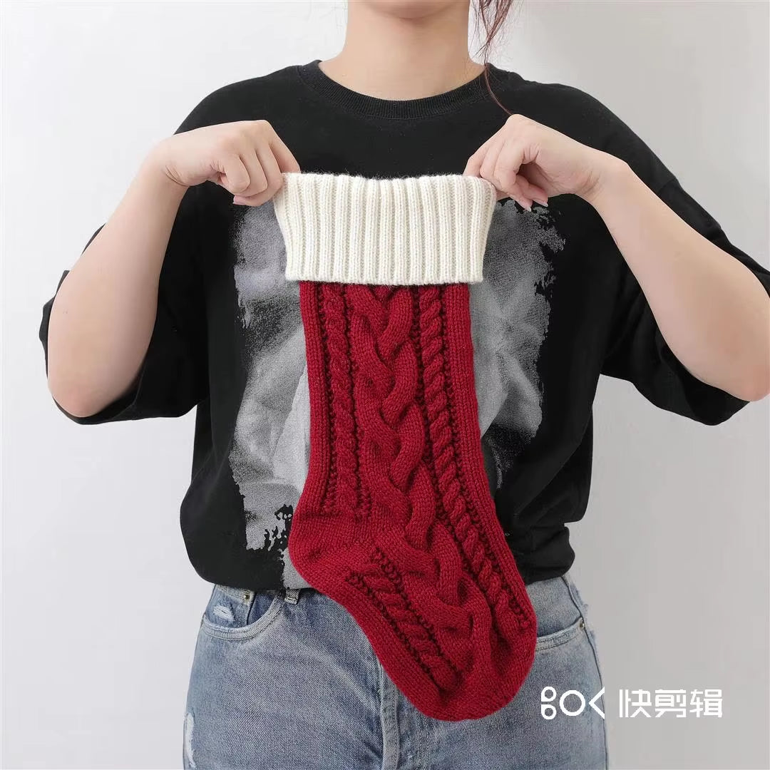 Knitted Christmas Stocking - Large 18 Inch Hanging Stocking – image 2