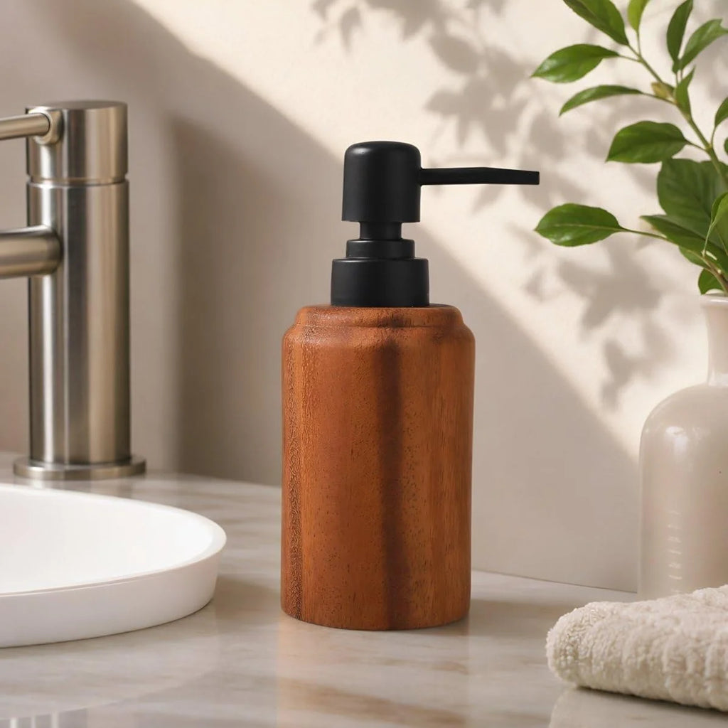 Wood Soap Dispenser - 250ml Refillable Pump Bottle – image 8