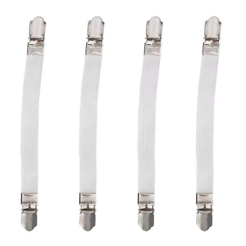 Bed Sheet Grippers - Elastic Double-Clip Straps, 4 Pack – image 8
