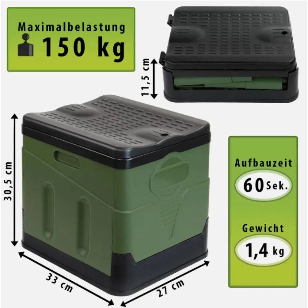 Portable Folding Camping Toilet with 20 L Tank, 330 lb Capacity – image 5