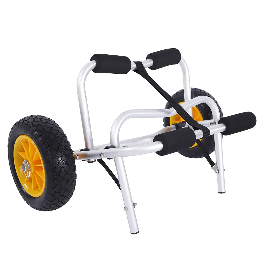 Kayak Cart, Folding Aluminum Canoe Trolley with Removable Wheels – image 13