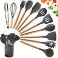 12-Piece Silicone & Wood Kitchen Utensil Set