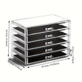 Clear 5-Tier Desktop Drawer Organizer