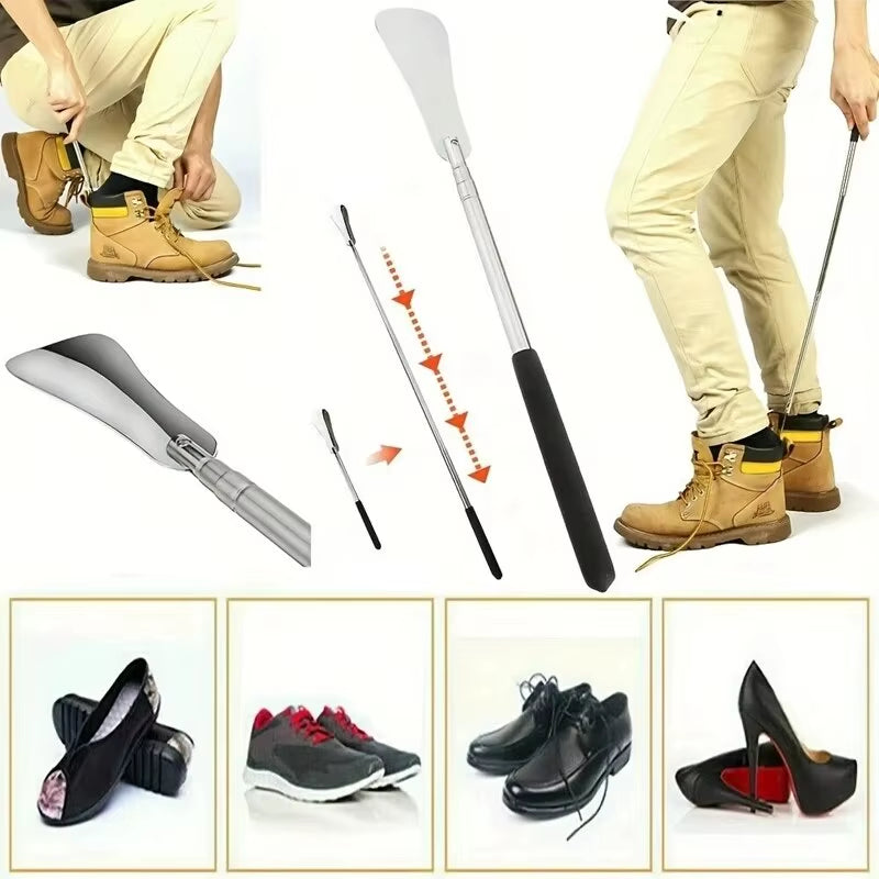 Shoe Horn Retractable, Stainless Steel Long Handle 25–63 cm – image 2
