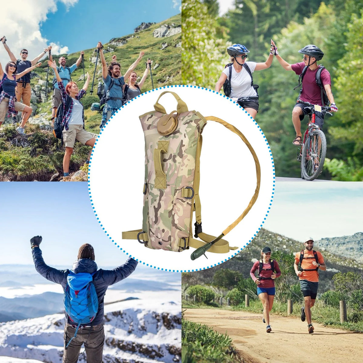 Hydration Pack 3L, Cycling Water Backpack with Bladder – image 5