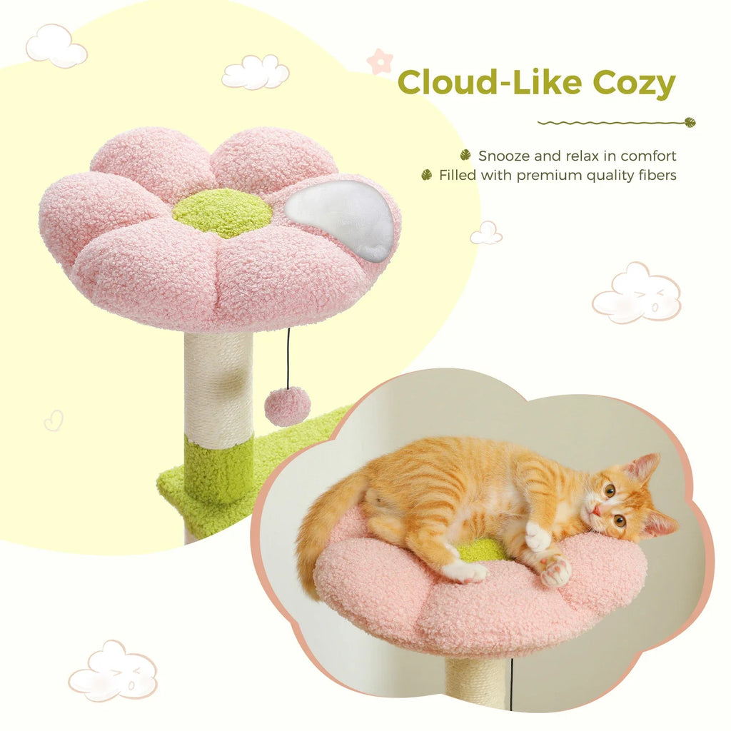 Flower Cat Tree – Multi-Level Cat Tower with Sisal Posts – image 4