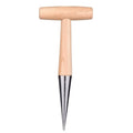Hand Dibber, Stainless Steel Planting Tool with Wood Handle
