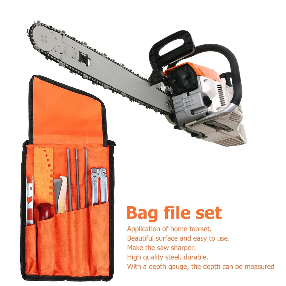 Chainsaw Sharpening Kit 10 Pcs – Round Files, Guide and Depth Gauge – image 5