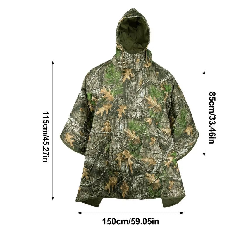 Wearable Sleeping Bag Poncho for Camping, Hooded Warm Cape Blanket – image 7
