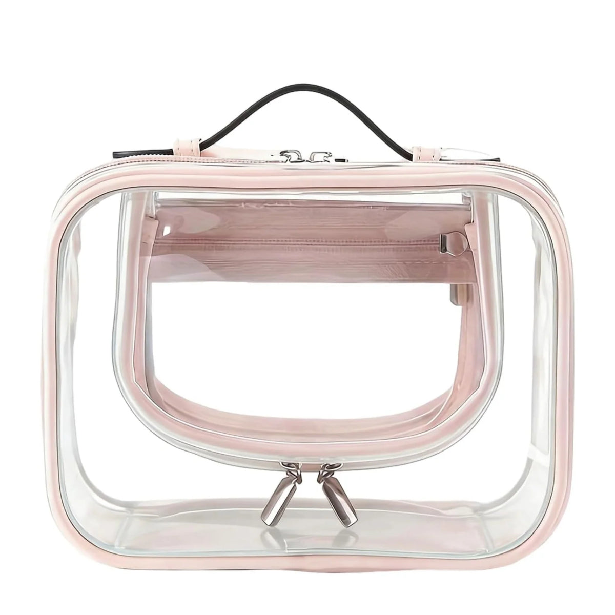 Clear Makeup Bag 2-Pack, TSA-Friendly Waterproof Travel Pouches